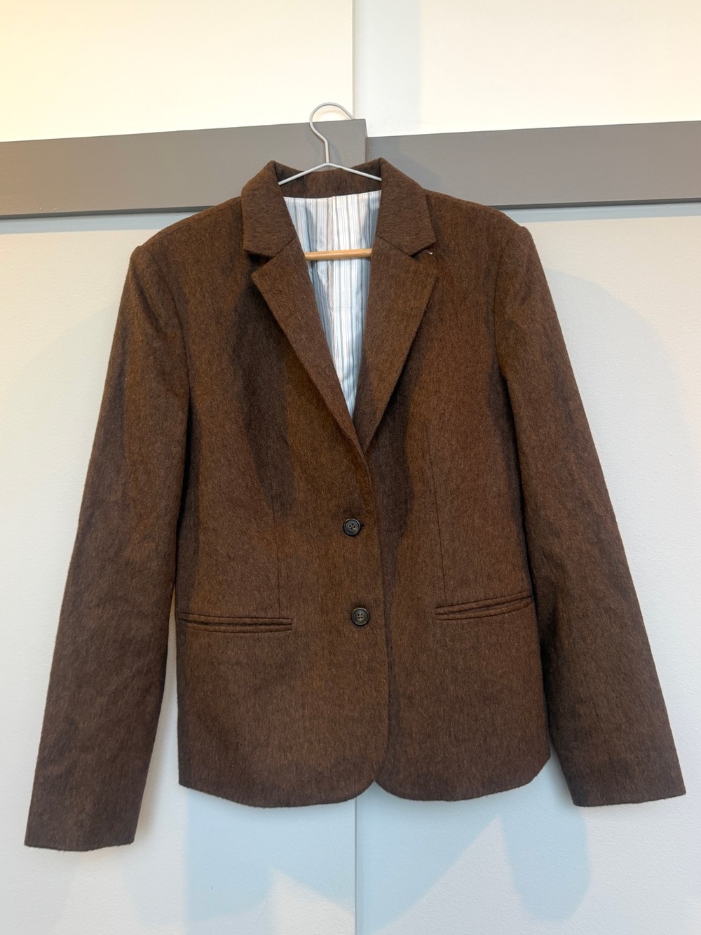 Karen Sung Brown Italian Fabric Tailored Blazer